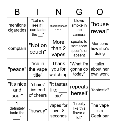 Teresa Larzelere Bingo Card