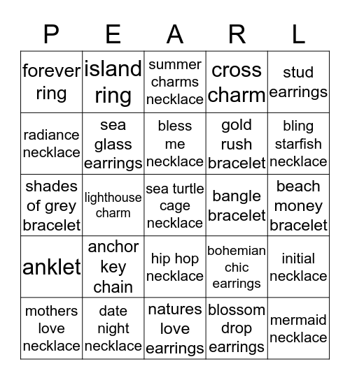 Pearl Bingo Card