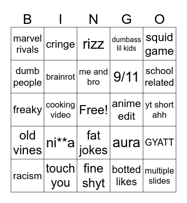 ig reels bingo Card