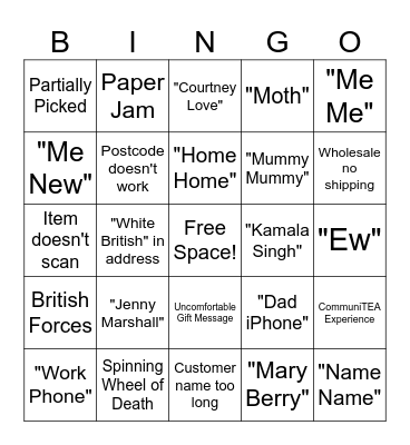 FF Bingo Card