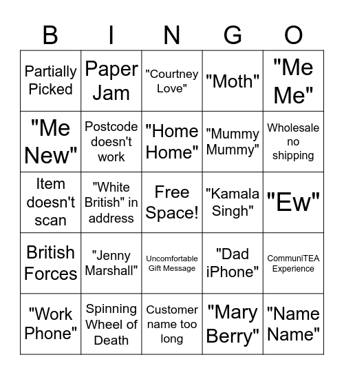 FF Bingo Card