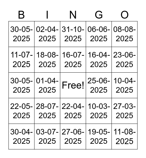 leste beste BINGO fisje Bingo Card