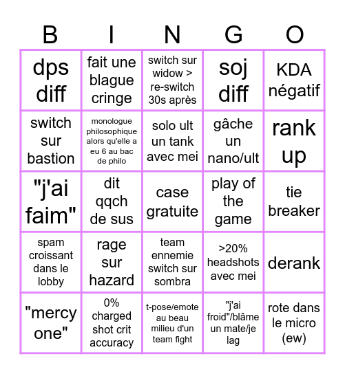 NHydrae stream bingo Card