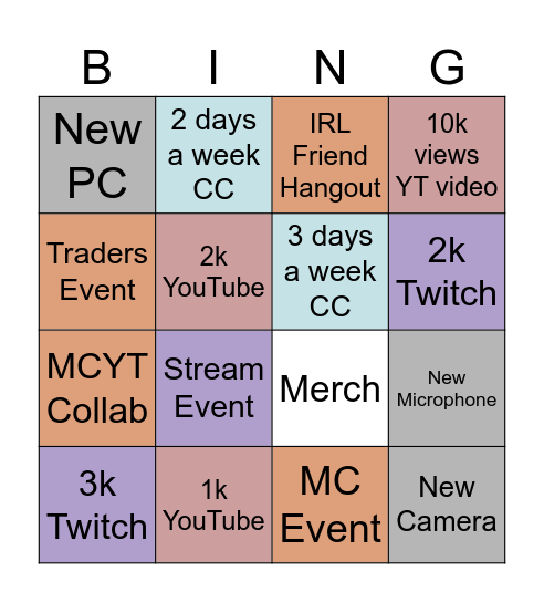 APuzzledSlime 2025 Bingo Card Bingo Card