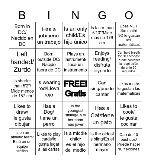 1.22.25 Classroom Bingo Card