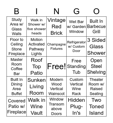 Builder Bingo  Bingo Card