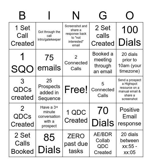 BDR Fri-YAY Bingo! Bingo Card