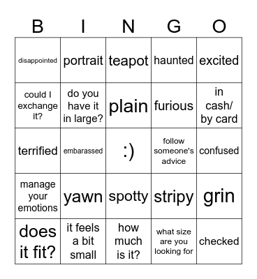 book 7 Bingo Card
