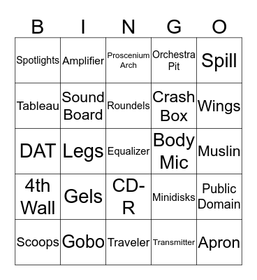 Tech Vocab Bingo ~~~~~'!!!!!!!!! Bingo Card