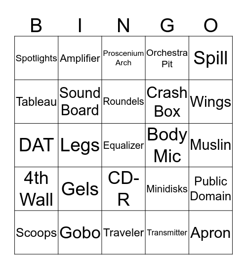 Tech Vocab Bingo ~~~~~'!!!!!!!!! Bingo Card