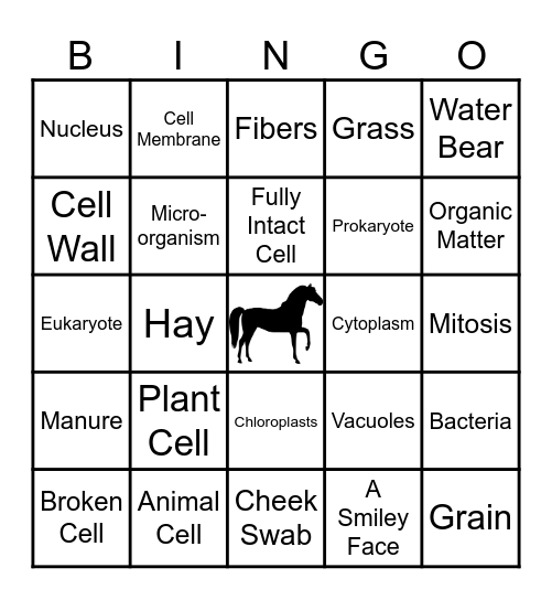Microscopic Manure Bingo Card