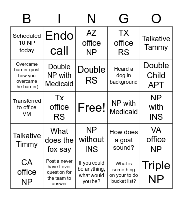 Bingo Card