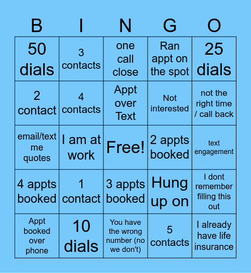 Wednesday Frenzy Bingo Card