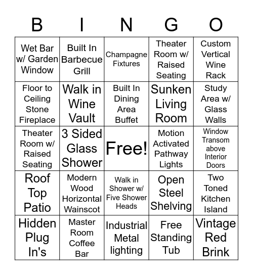 Builder Bingo  Bingo Card