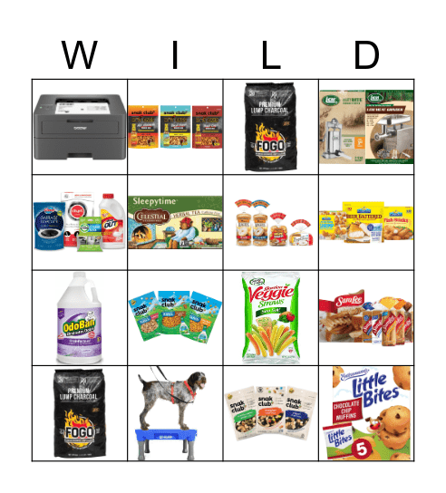 In The Wild Bingo Card