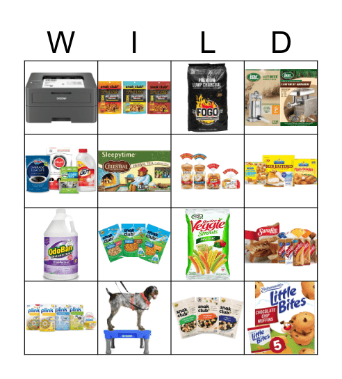 In The Wild Bingo Card