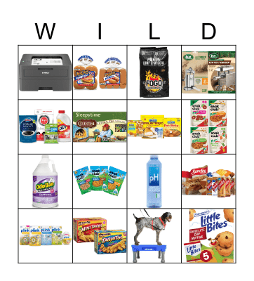 In The Wild Bingo Card