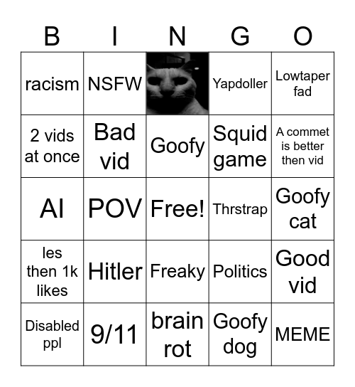 Reals Bingo Card