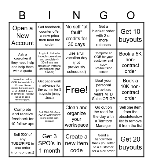 AGAWAM TW Bingo Card