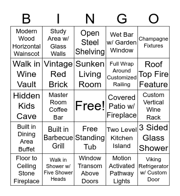 Builder Bingo  Bingo Card