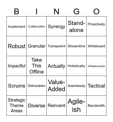 Shaping Horizon Bingo Card