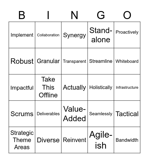 Shaping Horizon Bingo Card