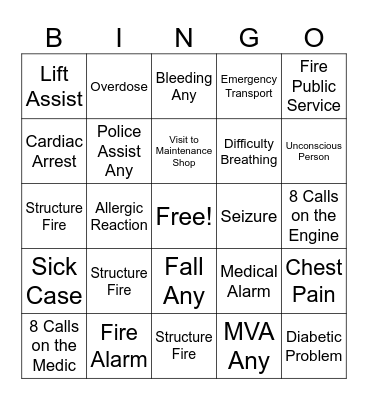Dispatch Bingo Card