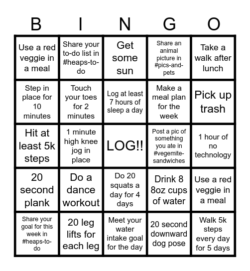 STRAYA BINGO W2 Bingo Card