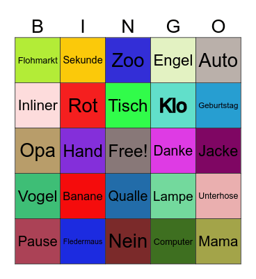 Bingo Bongo Bingo Card