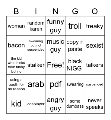 Mic up bingo Card