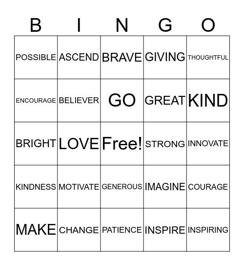 BINGO TIME! Bingo Card