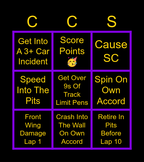 L4nd0’s CCS Bingo Card Bingo Card