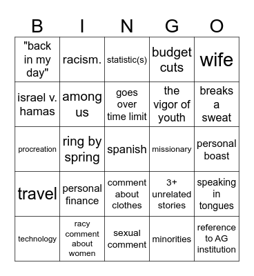 CastleBingo Card