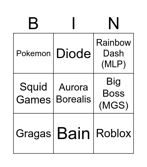 a Bingo Card