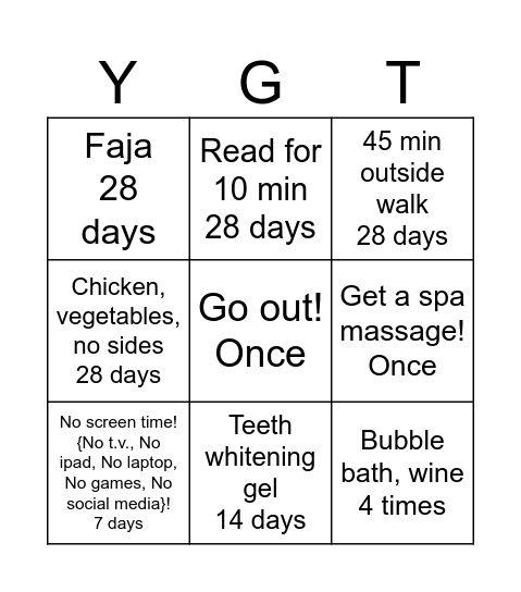 February 2025 Bingo Card