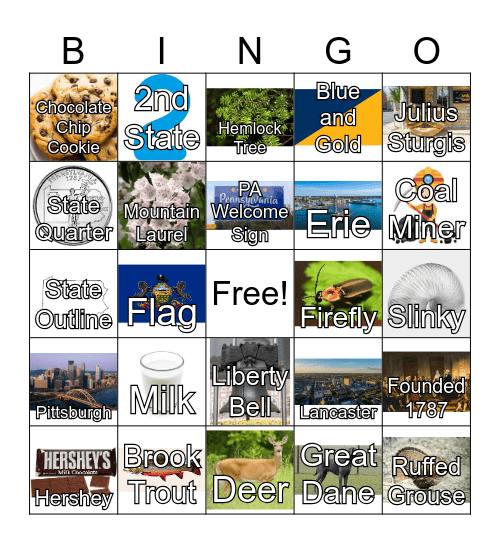 Pennsylvania Bingo Card