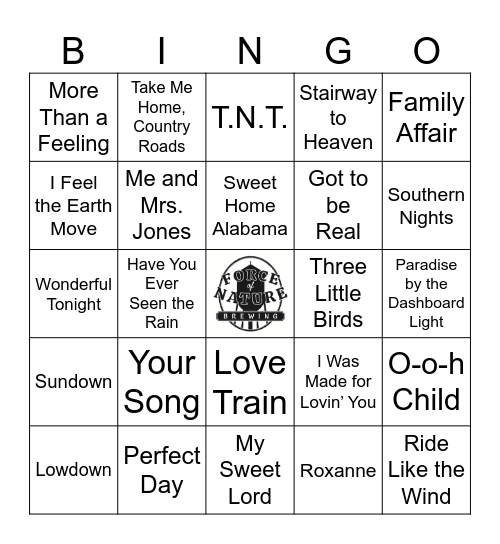 MUSIC OF THE 70's Bingo Card
