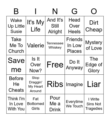 Music Bingo! Bingo Card