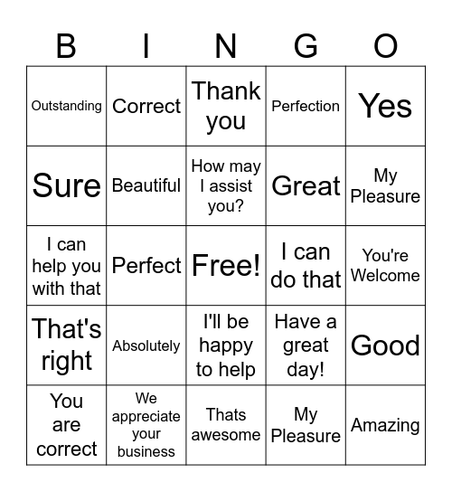Show your Customer some LOVE Bingo Card