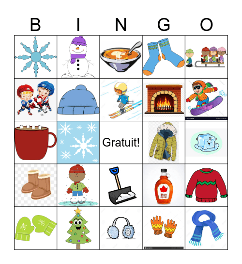 L'hiver Bingo Card