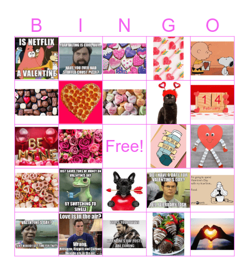 Valentine's Day Bingo Card
