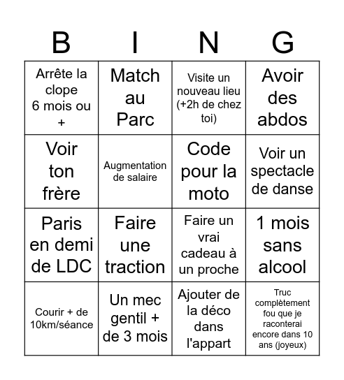 BINGO 2025 Bingo Card