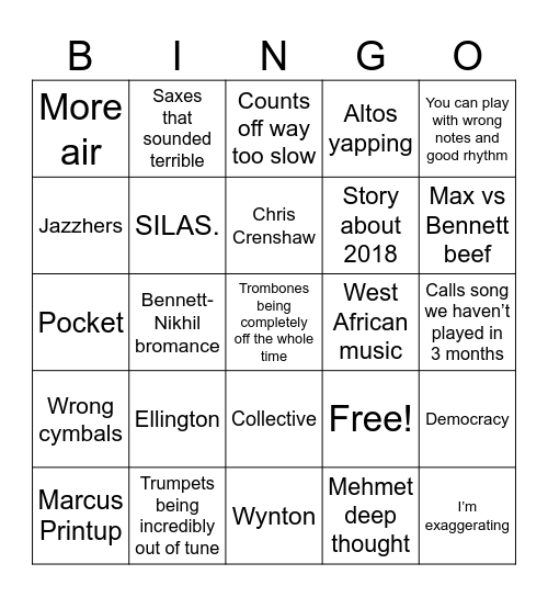 JALC Bingo Card