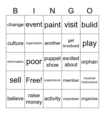 Nepal Bingo Card