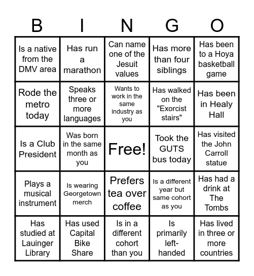 KEGS Bingo Card