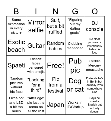 Berlin Hinge Straight Guys Bingo Card