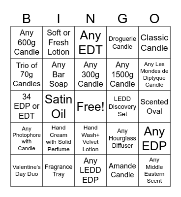 January Bingo Card