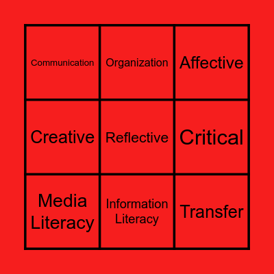 ATL Skills Bingo Card