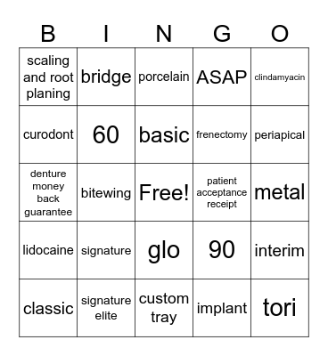 ALL THINGS TEEF Bingo Card