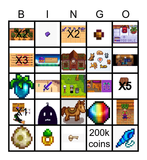 SDV BINGO!!! Bingo Card